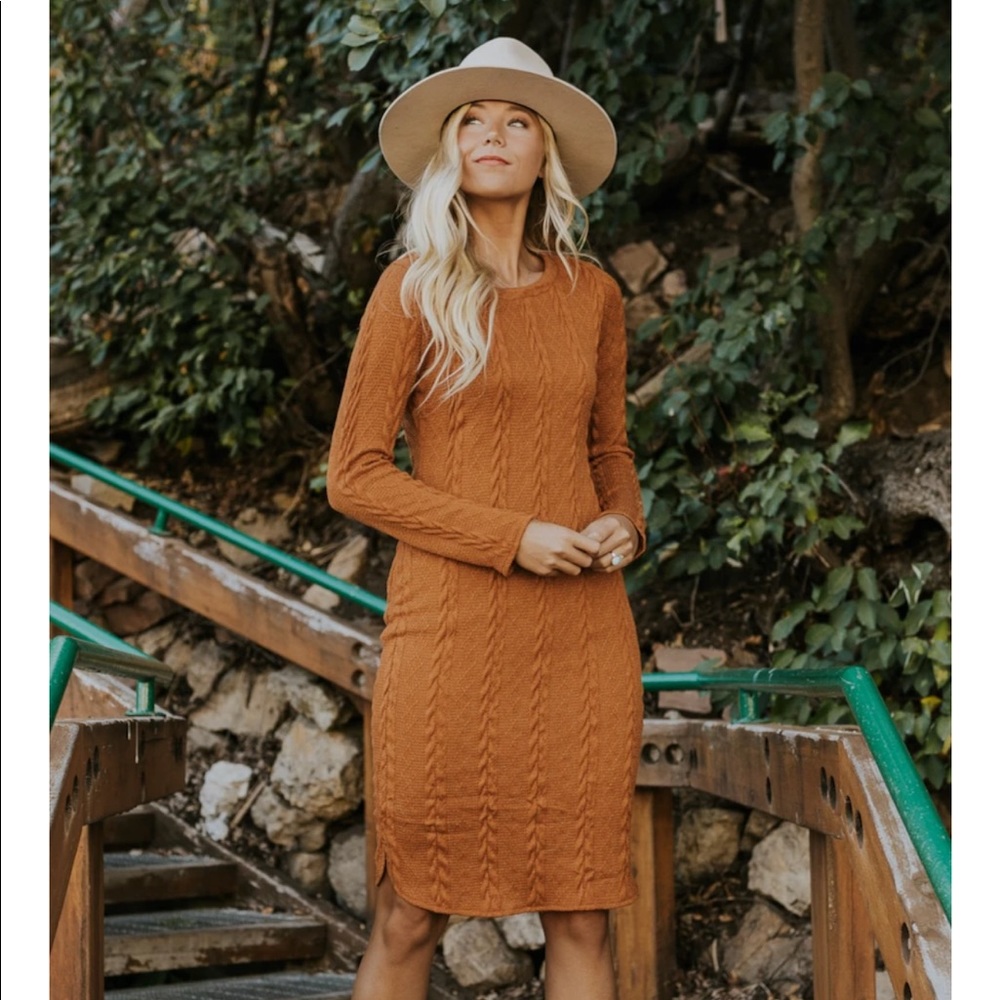 Rust orange sweater dress. Never worn
